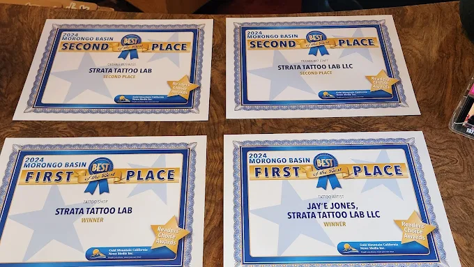 2024 Morongo Basin Readers Choice awards displayed at Strata