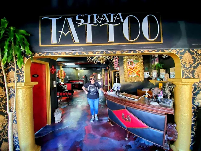 A member of the Strata community inside the studio